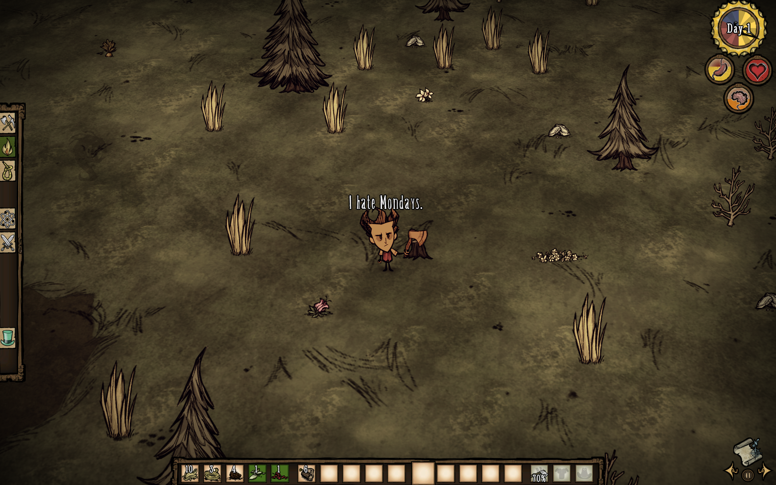 Garfield! Except it looks like the default character, but slightly orange.